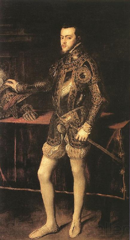 TIZIANO Vecellio King Philip II r Norge oil painting art